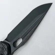 Vosteed-Vosteed Thunderbird - Trek Lock Knife (3.25" Elmax Blade & Black Titanium Frag Pattern Handle) - VOSA0312-9-Urban Cutlery