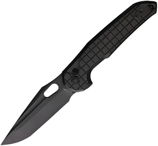 Vosteed-Vosteed Thunderbird - Trek Lock Knife (3.25" Elmax Blade & Black Titanium Frag Pattern Handle) - VOSA0312-Urban Cutlery