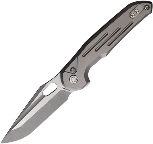 Vosteed-Vosteed Thunderbird - Trek Lock Knife (3.25" Elmax Blade & Gray Titanium Handle) - VOSA0313-1-Urban Cutlery