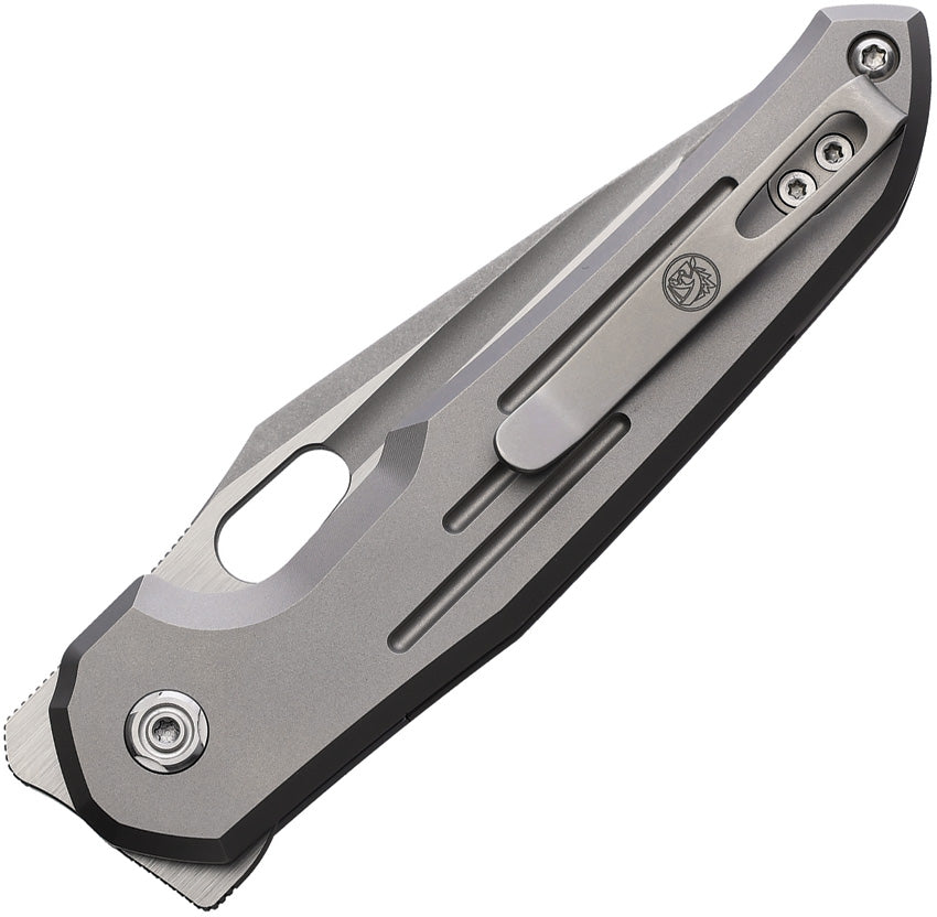 Vosteed-Vosteed Thunderbird - Trek Lock Knife (3.25" Elmax Blade & Gray Titanium Handle) - VOSA0313-2-Urban Cutlery