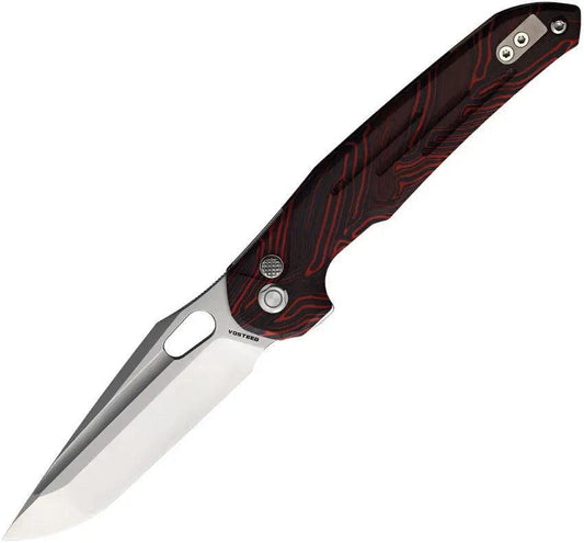 Vosteed-Vosteed Thunderbird - Trek Lock Knife (3.48" S35VN Blade & Red Topo G10 Handle) - VOSTBSG1-1-Urban Cutlery