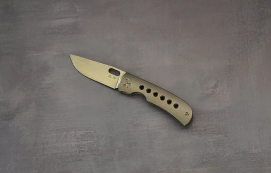 WingmanEDC; Tom Mayo-WingmanEDC x Tom Mayo MTNT Mach 3 - Titanium - Hand Rubbed M390 - Pre-Owned-Urban Cutlery