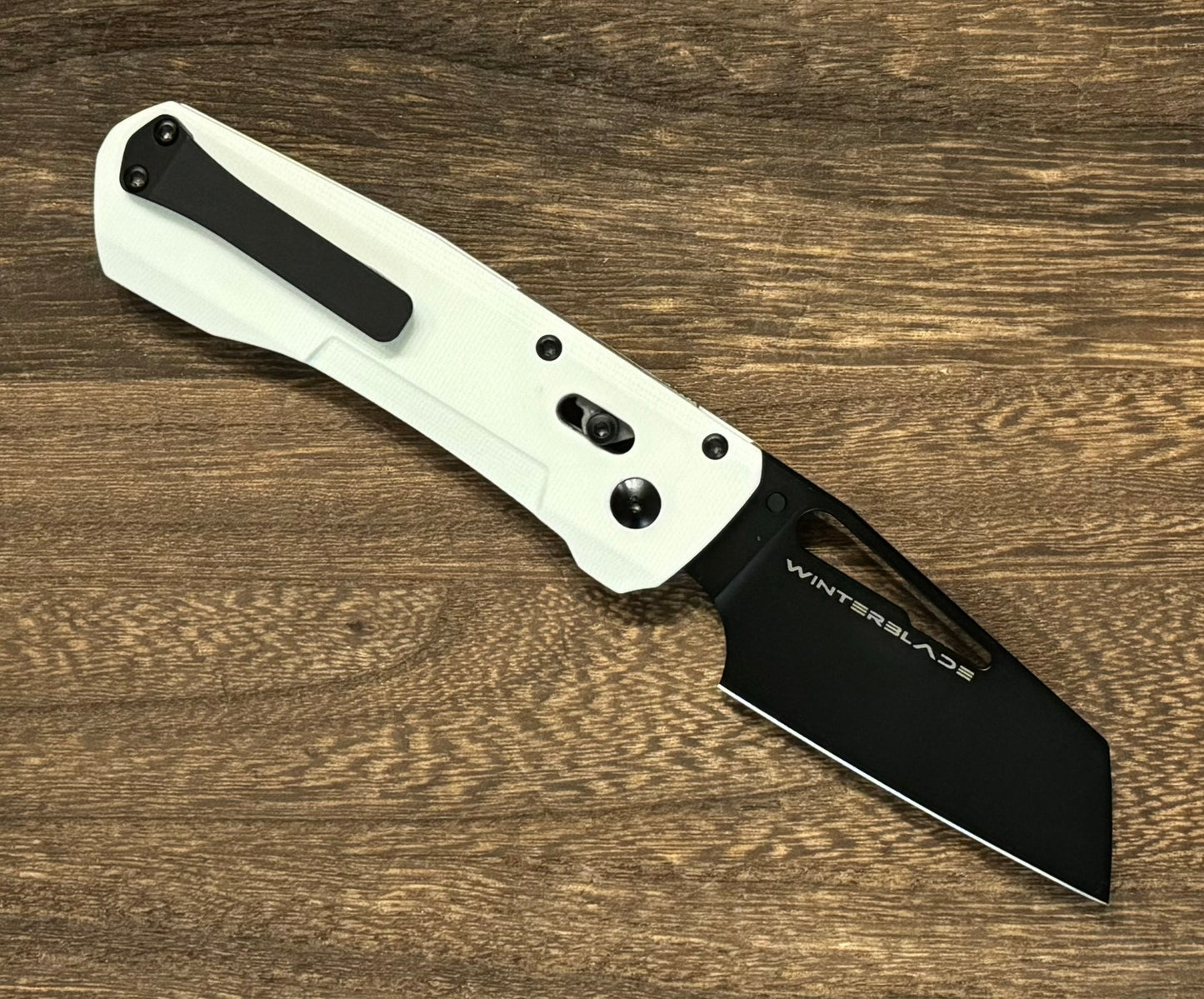 Winterblade Severn - White G10, Black PVD 14C28N Blade - Brand New Winterblade Urban Cutlery & Lifestyle Shoppe